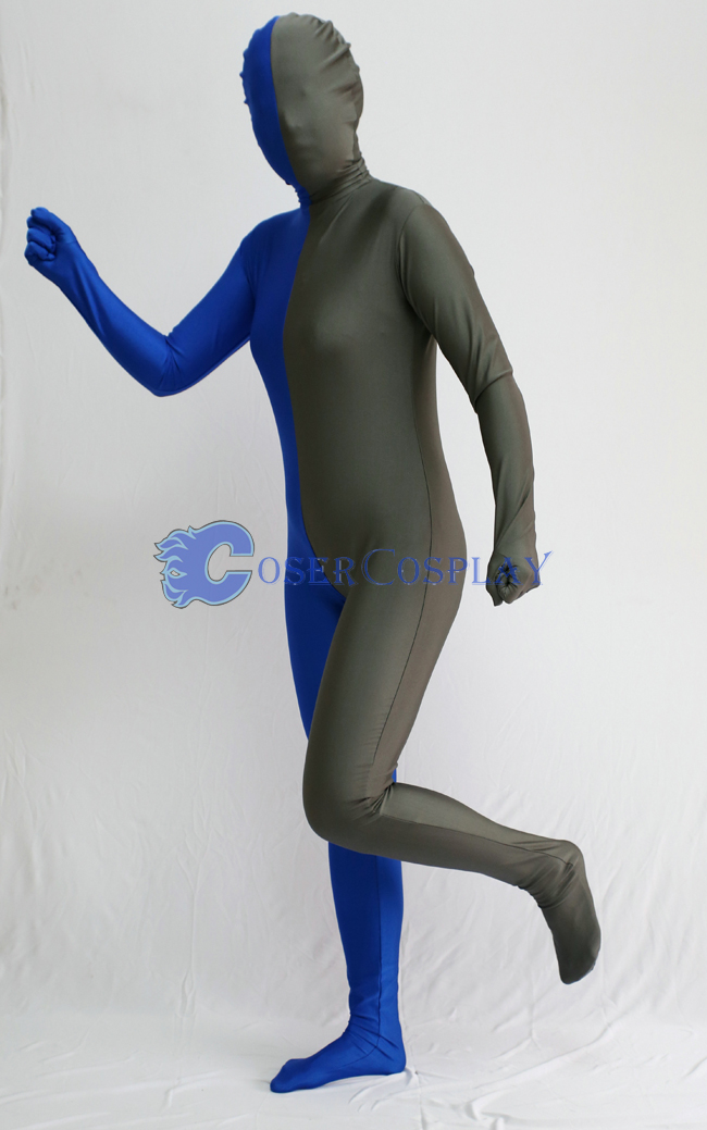 Grey And Blue Full Body Suit